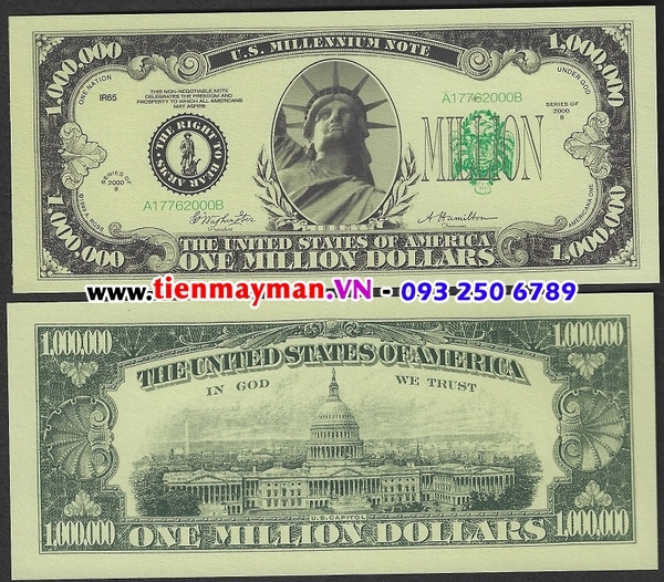 tờ tiền 1 triệu USD may mắn