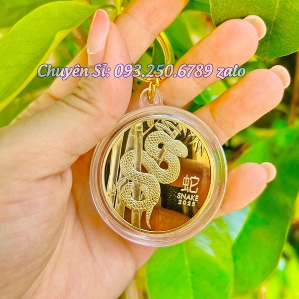 Đồng xu Úc hình con rắn mạ vàng