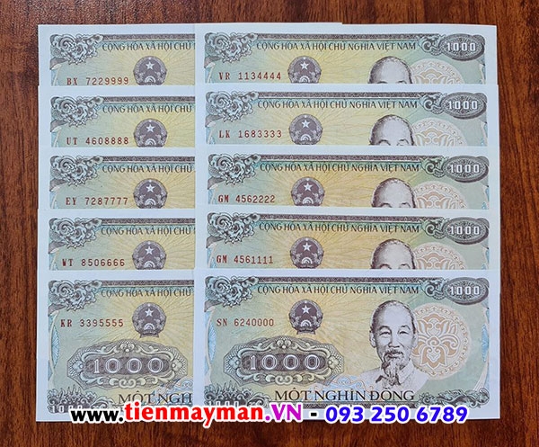 Bộ tiền 1k seri tứ quý 0000->9999