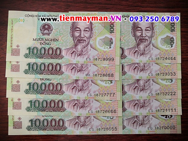 Bộ tiền 10k seri tứ quý 0000->9999