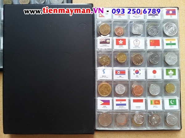 album bộ tiền xu 180 quốc gia