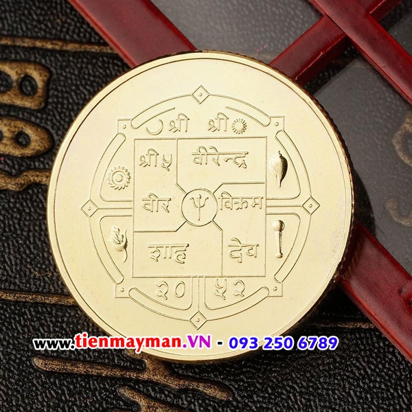 đồng xu hình phật của nepal cầu bình an