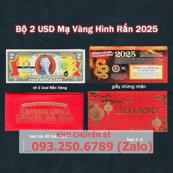 2 đô con rắn mạ vàng