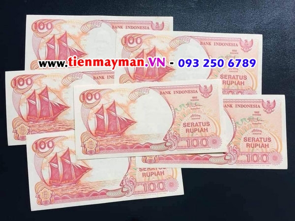 Tiền Thuận Buồm Xuôi Gió Indonesia 100 Rupiad