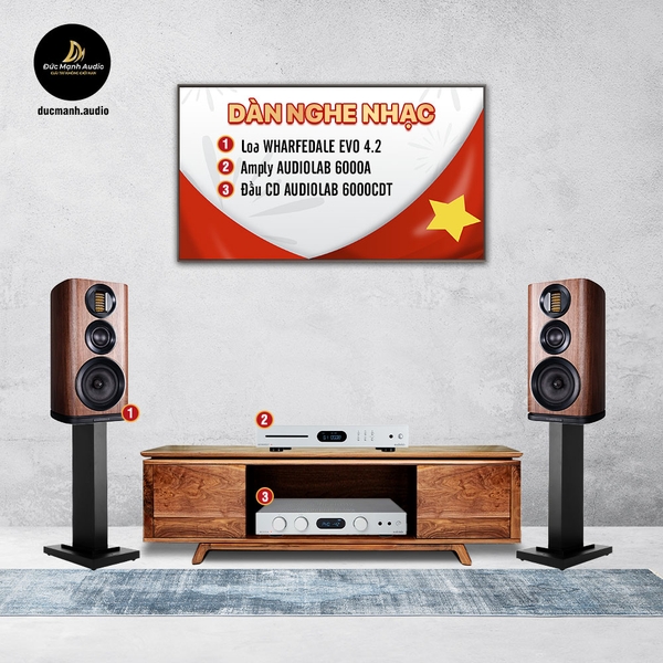 Loa Wharfedale Evo 4.2 + Đầu CD Audiolab 6000CDT