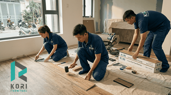 Hình ảnh lắp đặt sàn gỗ chất lượng