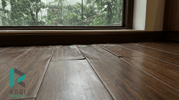 Sàn gỗ bị phồng rộp nặng