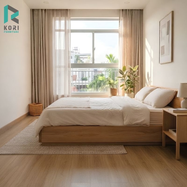 Sàn nhựa giả gỗ chống ẩm cho phòng ngủ
