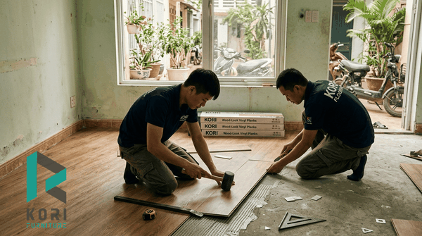 Thi công lắp đặt sàn gỗ chuẩn kĩ thuật
