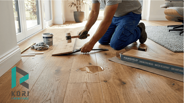 Hình ảnh thi công sàn gỗ chống nước