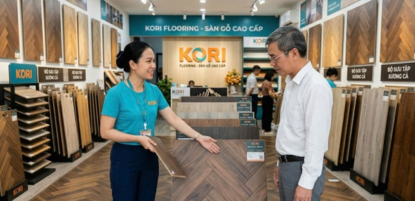 Tư vấn lựa chọn sàn gỗ Malaysia giá rẻ Komas KM86 màu óc chó
