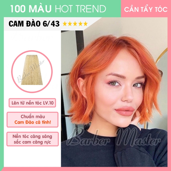 BÁN BUÔN THUỐC NHUỘM TÓC MÀU CAM ĐÀO GIÁ MỀM, LÊN MÀU CHUẨN, THƠM, KHÔNG CẦN MIX