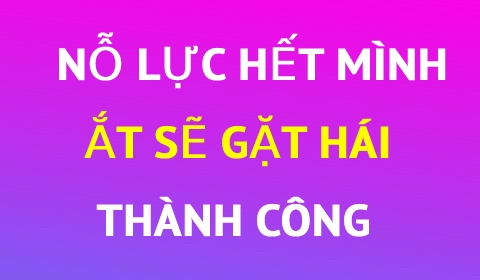 NỖ LỰC HẾT MÌNH ẮT SẼ GẶT HÁI THÀNH CÔNG!