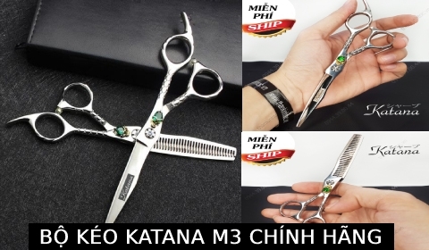 Bộ kéo cắt tỉa tóc nam nữ chuyên nghiệp cao cấp Katana M3 Chính hãng