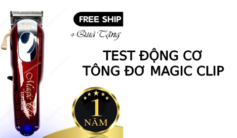 Test động cơ tông đơ pin Magic Clip chính hãng