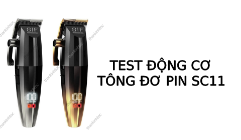 Test động cơ Tông đơ pin cắt tóc lưỡi đa năng SC11