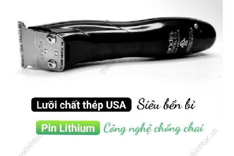 Tông đơ bấm cạo viền không dây chính hãng USA ANDIS SLIM PRO LI (BLACK) USA Sạc 110v lẫn 220v