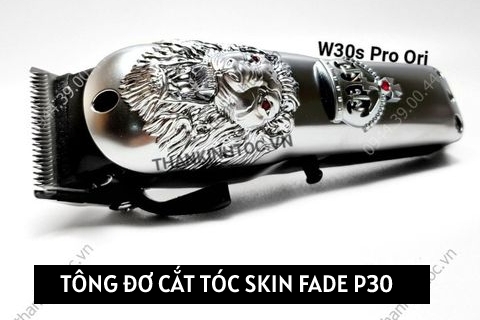 Tông đơ Pin Không dây cắt tóc cho trẻ em chuyên nghiệp an toàn tại nhà SKIN FADE P30 Lion Lưỡi đơn đi khung