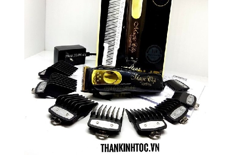 Tông đơ pin cho bé cắt tóc chuyên nghiệp tại nhà Magic gold Rep 95% Lưỡi vàng (8 cữ gá thép)