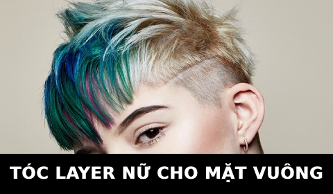Tóc nữ kiểu ngắn Layer đẹp mới nhất cho mặt vuông