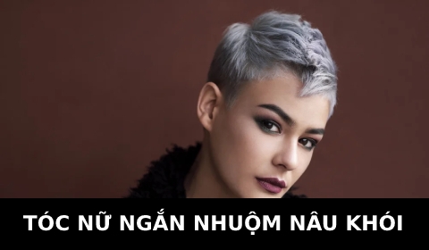Kiểu nữ nam đẹp ngắn kiểu Layer l Nhuộm tóc nữ Màu Xám khói