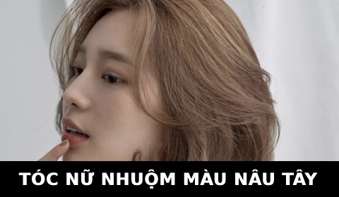 Mẫu tóc nữ đẹp ngắn kiểu Layer Nhuộm tóc nữ l Màu Nâu tây