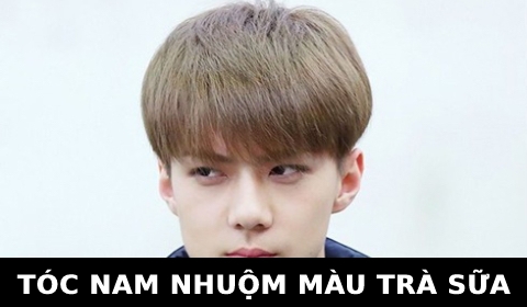 Mẫu tóc nam đẹp ngắn kiểu Layer Nhuộm tóc nam màu trà sữa hot nhất hiện nay