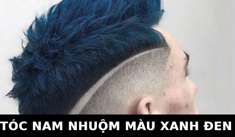 Mẫu tóc nam đẹp ngắn kiểu Layer Nhuộm tóc nam màu Xanh đen