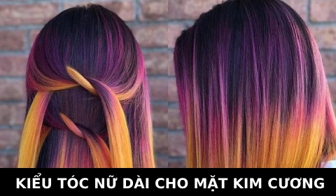 Kiểu tóc nữ dài cho mặt Kim cương