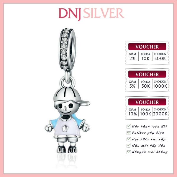 [Chính hãng] Charm bạc 925 cao cấp - Charm Smart Boy Doll thích hợp để mix vòng tay charm bạc cao cấp - DN736