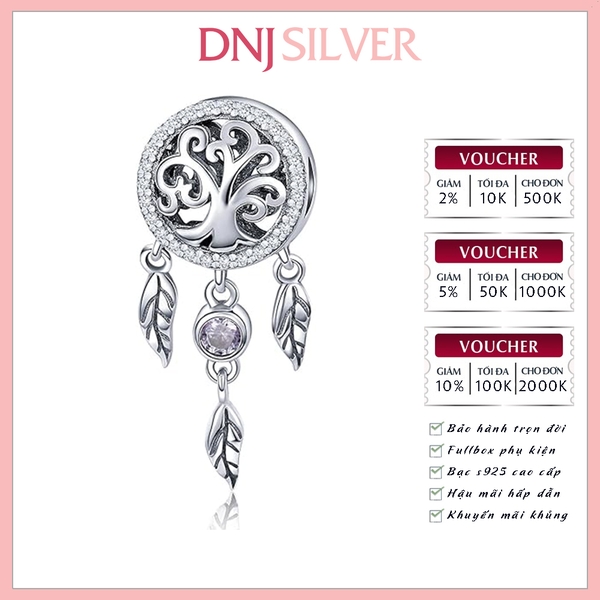 [Chính hãng] Charm bạc 925 cao cấp - Charm Dream Catcher Family Tree thích hợp để mix vòng tay charm bạc cao cấp - DN728