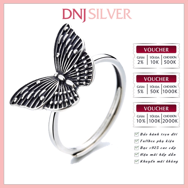 Nhẫn bạc 925 cao cấp - Nhẫn Minimalist Butterfly