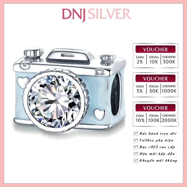 [Chính hãng] Charm bạc 925 cao cấp - Charm Blue Camera thích hợp để mix vòng tay charm bạc cao cấp - DN740