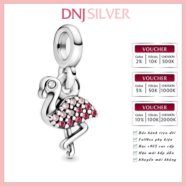 [Chính hãng] Charm bạc 925 cao cấp - Charm ME Pink Flamingo Mini Dangle thích hợp để mix vòng tay charm bạc cao cấp - DN655