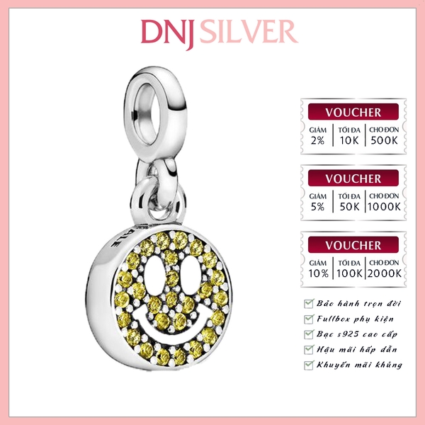 [Chính hãng] Charm bạc 925 cao cấp - Charm ME Smile Mini Dangle thích hợp để mix vòng tay charm bạc cao cấp - DN678