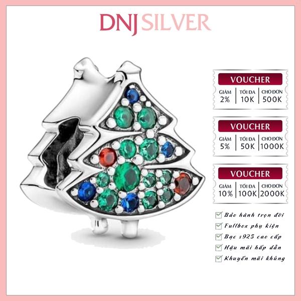 [Chính hãng] Charm bạc 925 cao cấp - Charm Christmas Tree thích hợp để mix vòng tay charm bạc cao cấp - DN522