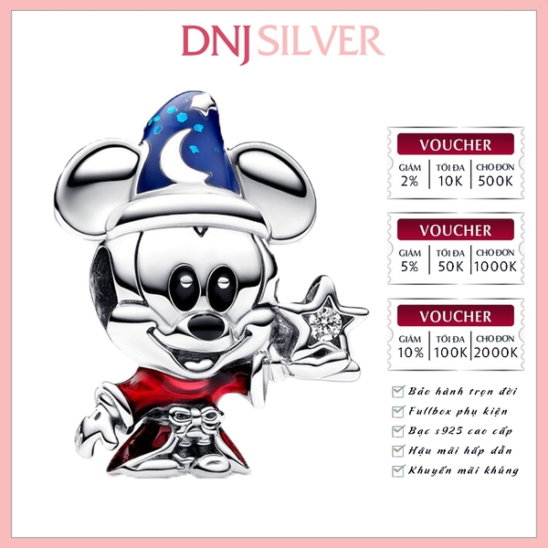[Chính hãng] Charm bạc 925 cao cấp - Charm Disney Sorcerer Apprentice Mickey thích hợp để mix vòng tay charm bạc cao cấp - DN697