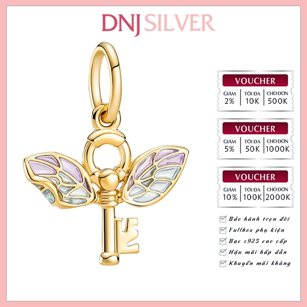 [Chính hãng] Charm bạc 925 cao cấp - Charm Harry Potter Winged Key thích hợp để mix vòng tay charm bạc cao cấp - DN525