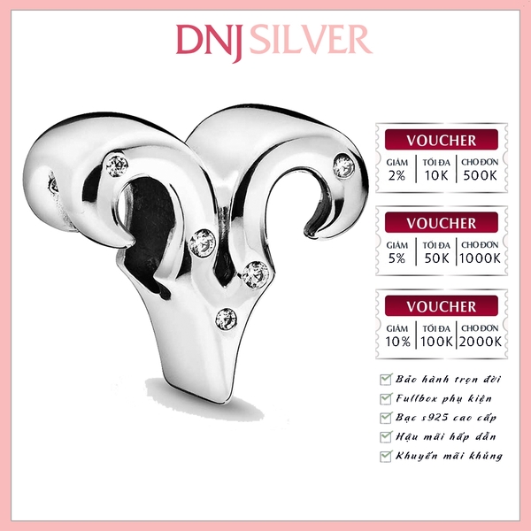 [Chính hãng] Charm bạc 925 cao cấp - Charm Sparkling Aries Zodiac thích hợp để mix vòng tay charm bạc cao cấp - DN651