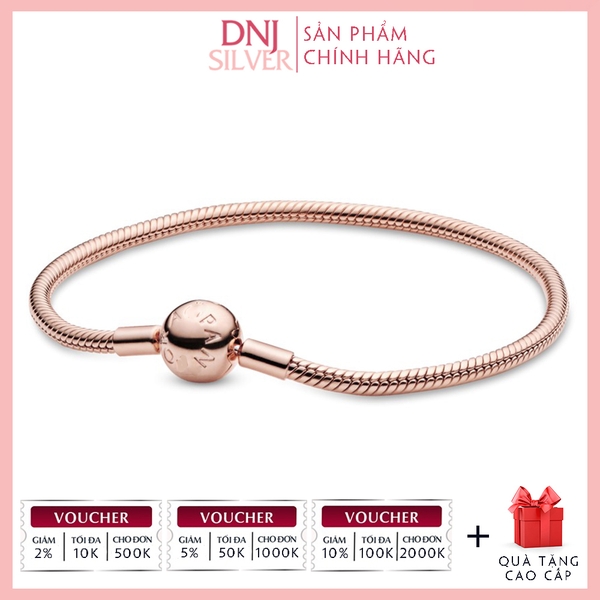 Vòng tay charm bạc 925 cao cấp - Vòng charm Moments Snake Chain - Vòng tay dành cho nam và nữ - Vòng mềm