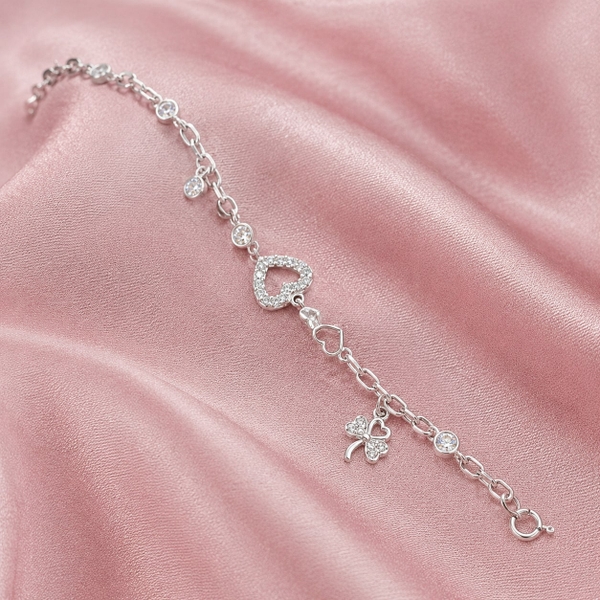 Lắc Tay Bạc Ta Cho Nữ - Chữ S Charm Cây - LTBTN022