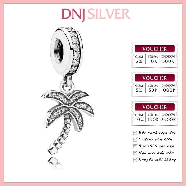 [Chính hãng] Charm bạc 925 cao cấp - Charm Sparkling Palm Tree Pendant thích hợp để mix vòng tay charm bạc cao cấp - DN318