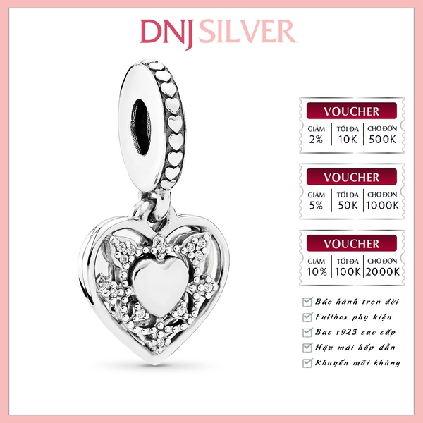 [Chính hãng] Charm bạc 925 cao cấp - Charm My Wife Always Heart Dangle thích hợp để mix vòng tay charm bạc cao cấp - DN305