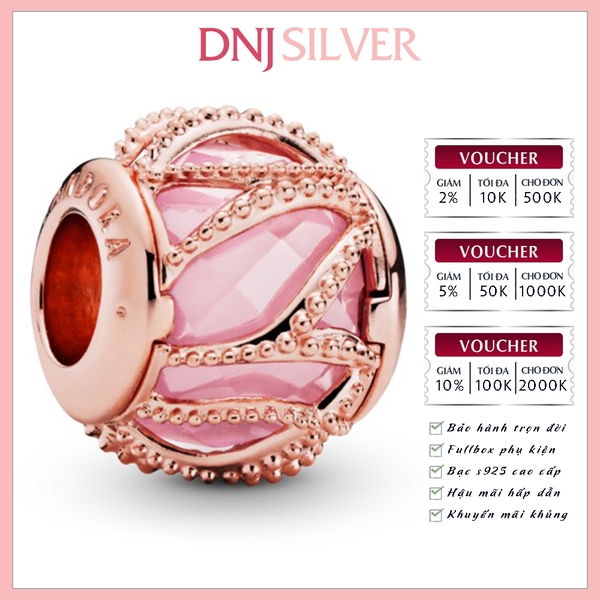 [Chính hãng] Charm bạc 925 cao cấp - Charm  Pink Intertwining thích hợp để mix vòng tay charm bạc cao cấp - DN196