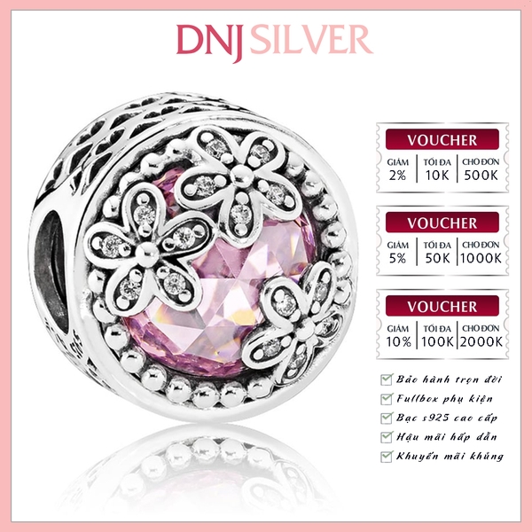 [Chính hãng] Charm bạc 925 cao cấp - Charm Dazzling Daisy Meadow thích hợp để mix vòng tay charm bạc cao cấp - DN344