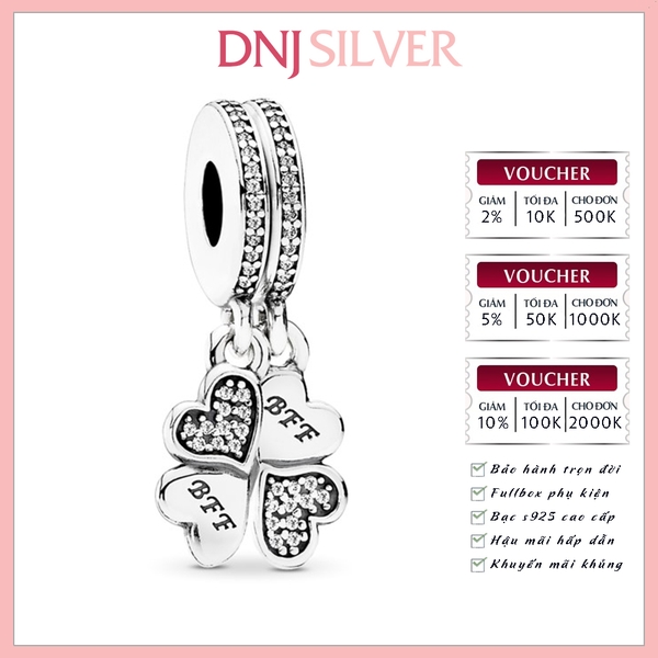 [Chính hãng] Charm bạc 925 cao cấp - Charm Best Friends Forever thích hợp để mix vòng tay charm bạc cao cấp - DN425