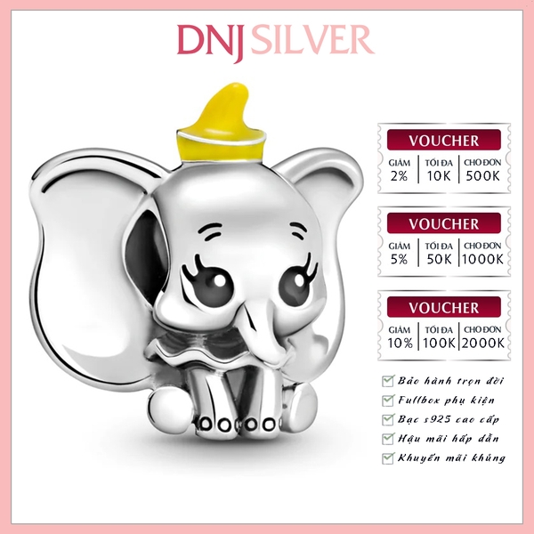 [Chính hãng] Charm bạc 925 cao cấp - Charm Disney Dumbo thích hợp để mix vòng tay charm bạc cao cấp - DN507