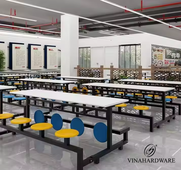 School, Factory Canteen Tables And Chairs Fiberglass Vinahardware ...