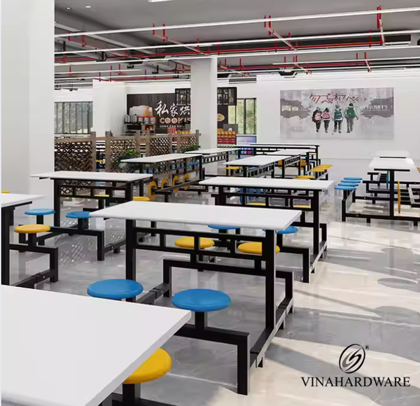 School, Factory Canteen Tables And Chairs Fiberglass Vinahardware ...