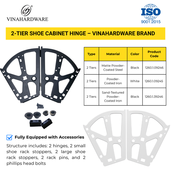 2-Tier Shoe Cabinet Hinge – Model 1260.1.09246